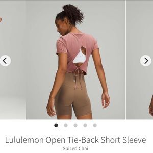 Open tie back - short sleeve spiced chai